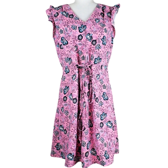 LOFT Dresses Nwot Loft Outlet Bubblegum Pink Floral Midi Dress